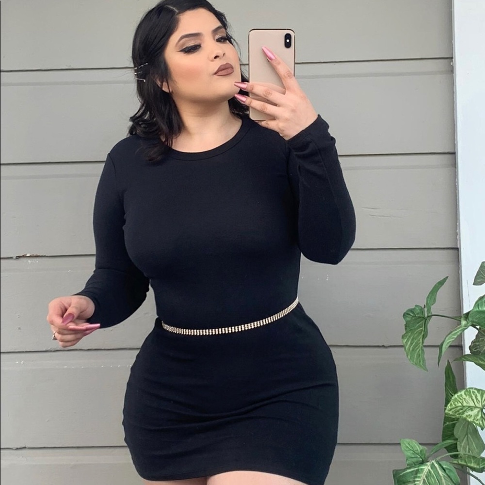 Black mini dress